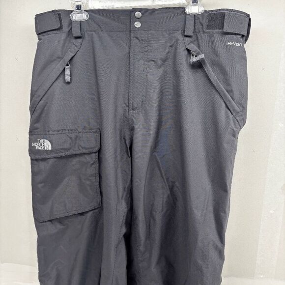 North Face Pants Men’s XL Gray HyVent Snowboard Ski Snow Winter Waterproof EUC - Picture 1 of 11
